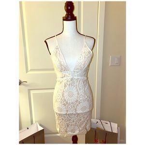 Tea and cup lace strap dress